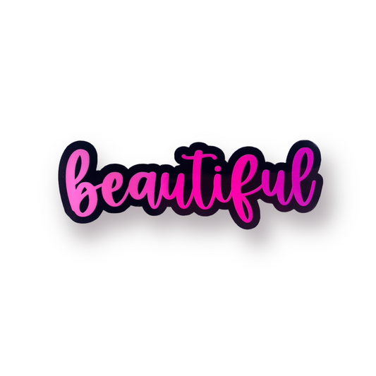 Pink Ombre Beautiful Diecut Sticker