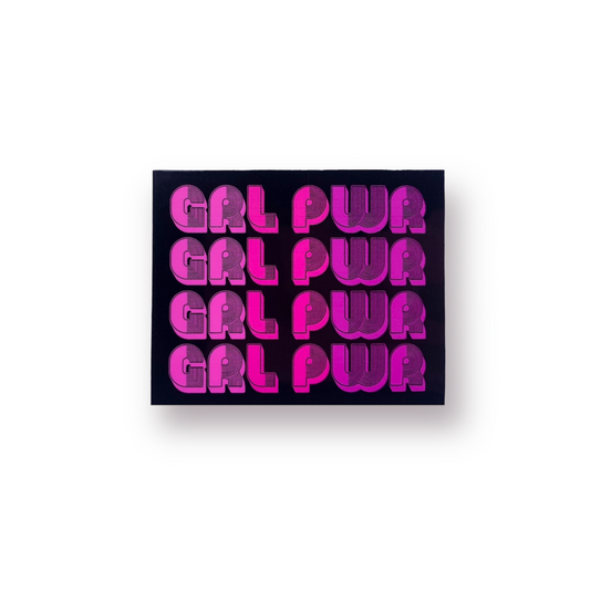 Pink GRL PWR Diecut Sticker