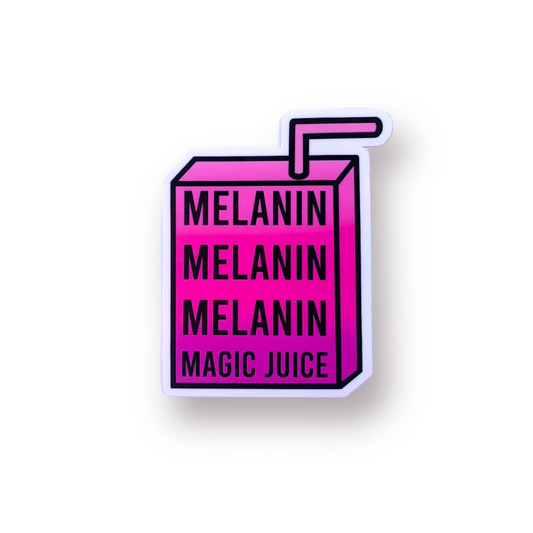 Pink Melanin Magic Juice Diecut Sticker